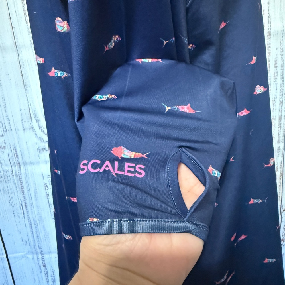 Chic Navy Print Swim Rashguard - Picture 3 of 6